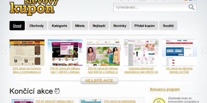 Slevové kupóny zdarma